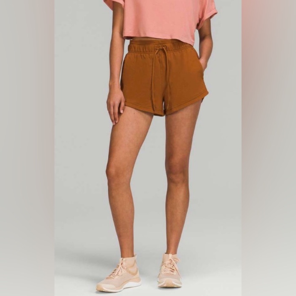 NWOT Lululemon Inner Glow High-Rise Short 3" Copper Brown - Picture 2 of 8
